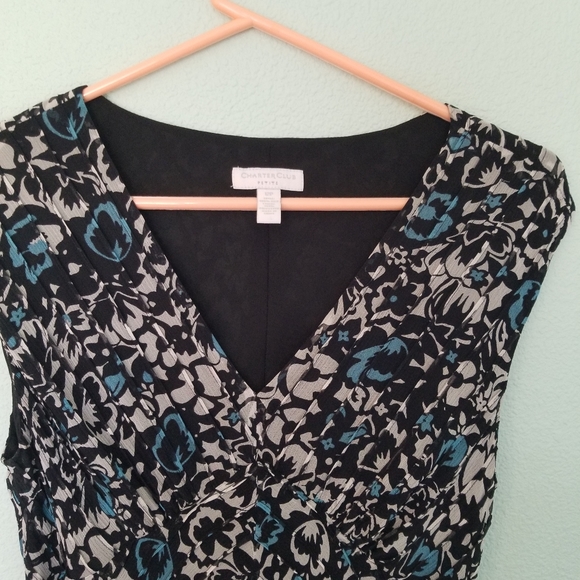 Charter Club silk lined dress floral - Picture 4 of 9